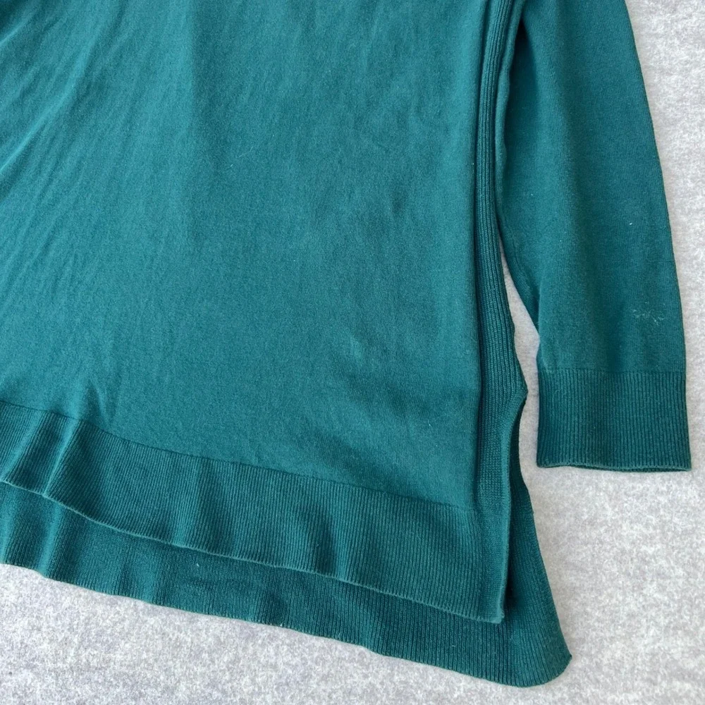 Duluth Trading Co V-Neck Sweater Womens XL Green Excellent Long Sleeve Cotton